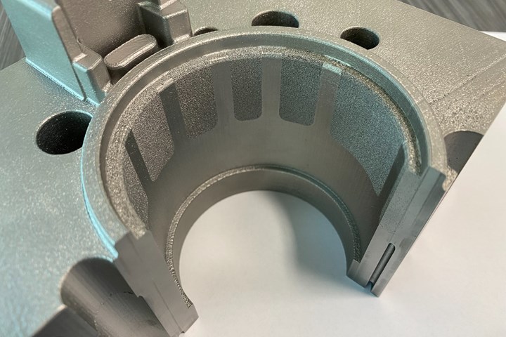 3D printed part with sintered venting